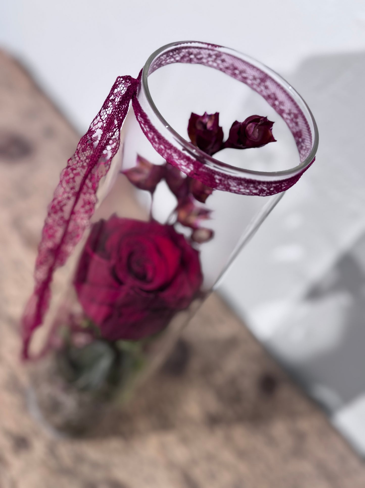 Rose im Glas